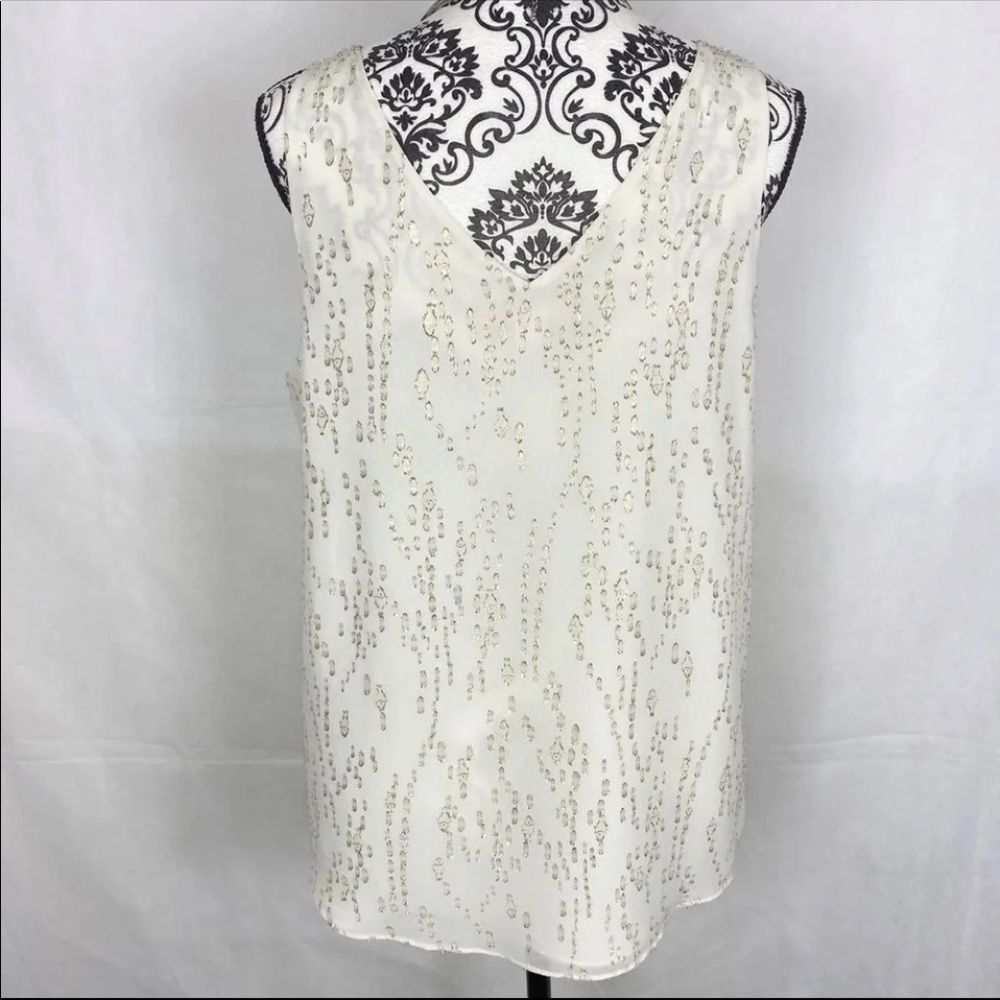 Like new cream gold Lilly Pulitzer lined tank L